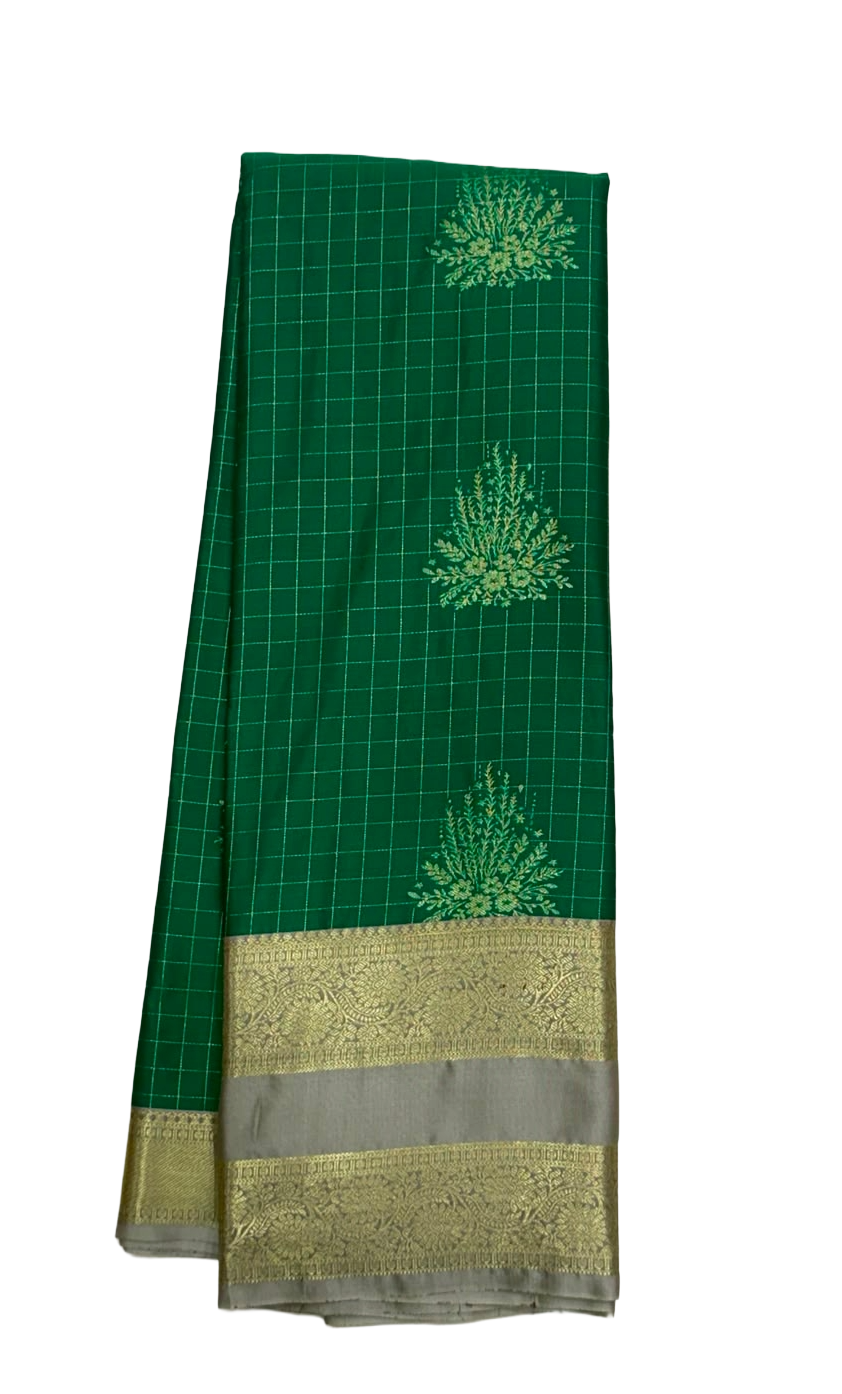 Imitation Silk -Bottle Green